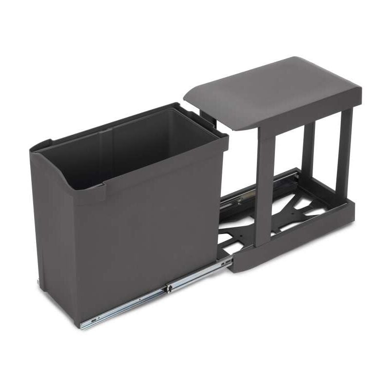 foto del prodotto pattumiere per raccolta differenziata per cucina, 1 x 30l, fissaggio inferiore, estrazione automatica