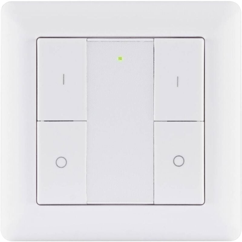 foto del prodotto paulmann 50134 sh zb wandtaster doppelwippe on off dimm home interruttore senza fili bianco