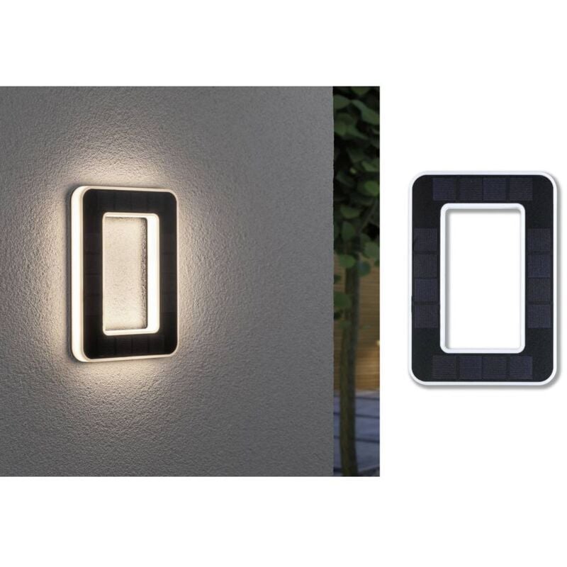foto del prodotto paulmann 79851 lampada solare per numero civico 0.20 w bianco caldo nero
