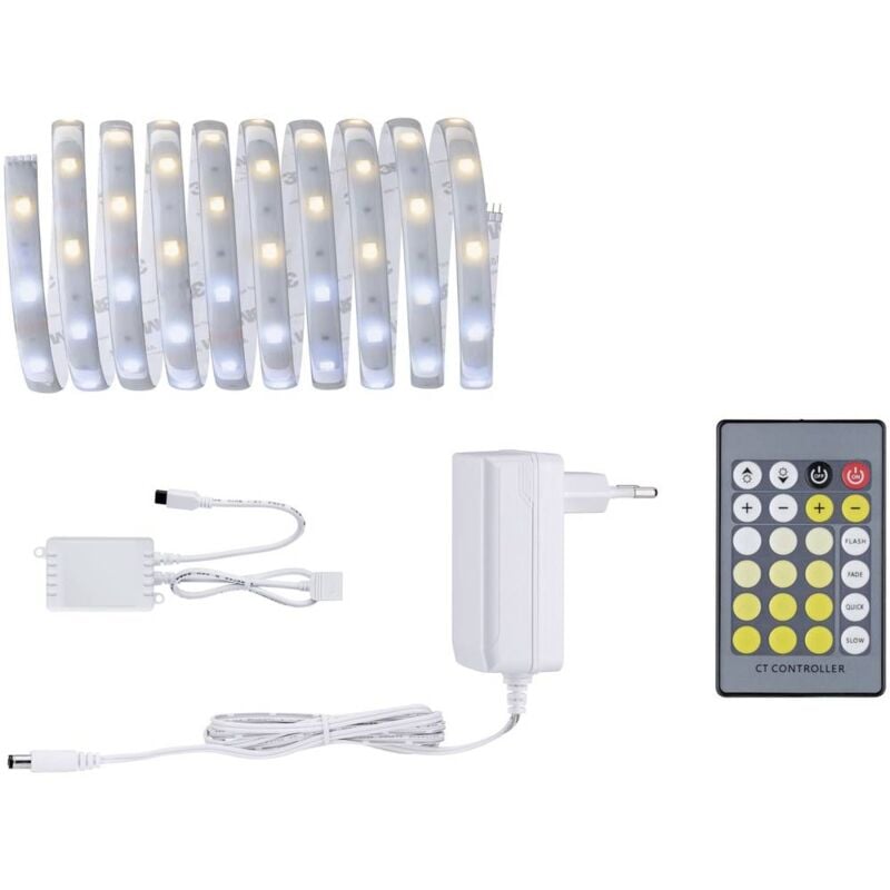 foto del prodotto paulmann 79877 kit base striscia led con spina 24 v 3 m bianco caldo 1 kit