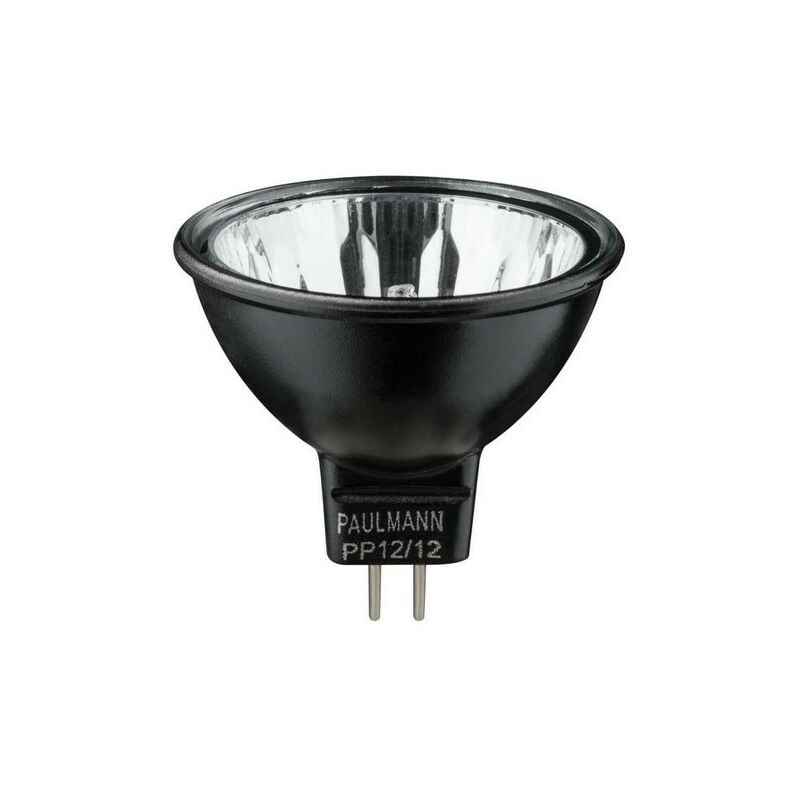 foto del prodotto paulmann 832.12 gu5.3 lampadina alogena akzent 12v 2900k 4000h nero alluminio