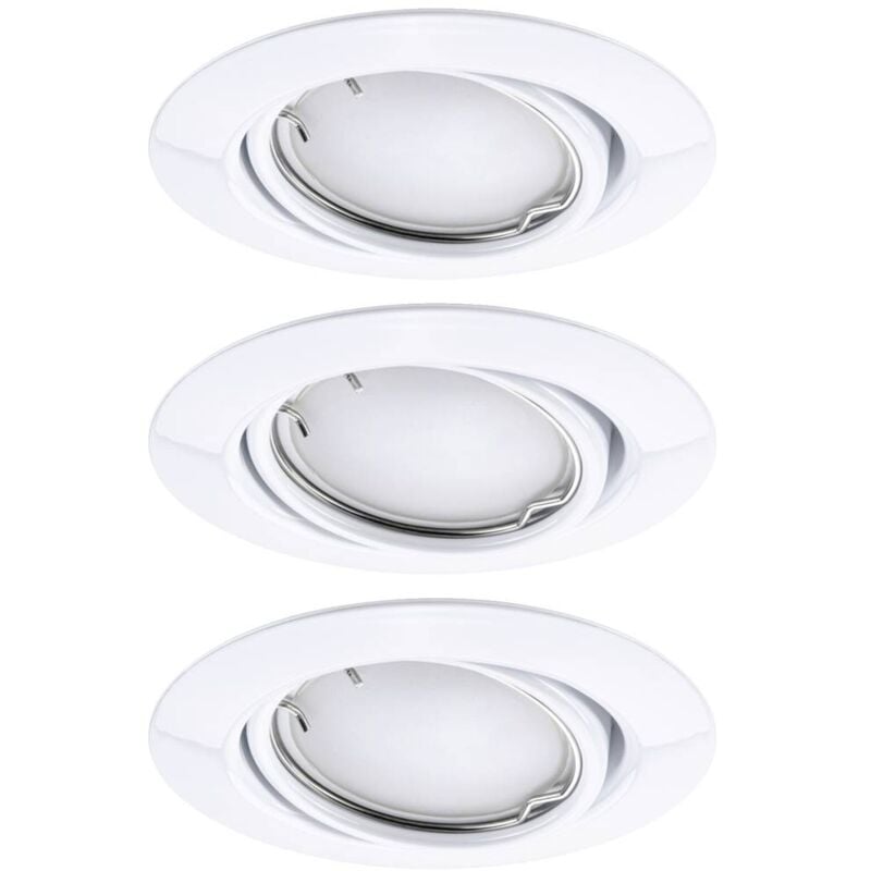 foto del prodotto paulmann 92466 lampada led da incasso kit da 3 led monocolore 14.7 w bianco