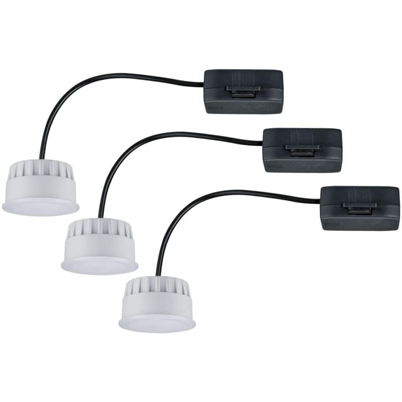 foto del prodotto paulmann 92473 pannello a incasso led modulo choose coin 3 step dim set da 3 tondo 50 mm 3x6w 3x470lm 230v 2700k satinato dimmerabile plastica 18