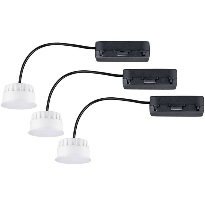 foto del prodotto paulmann 92477 lampada led da incasso kit da 3 led monocolore 19.5 w satinato