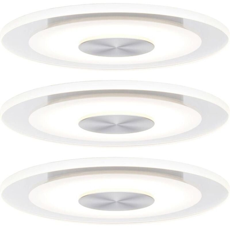 foto del prodotto paulmann 92907 whirl lampada led da incasso kit da 3 led monocolore led a montaggio fisso 4.9 w alluminio spazzolato