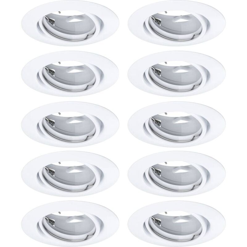 foto del prodotto paulmann 93400 lampada led da incasso kit da 10 led monocolore gu10 bianco