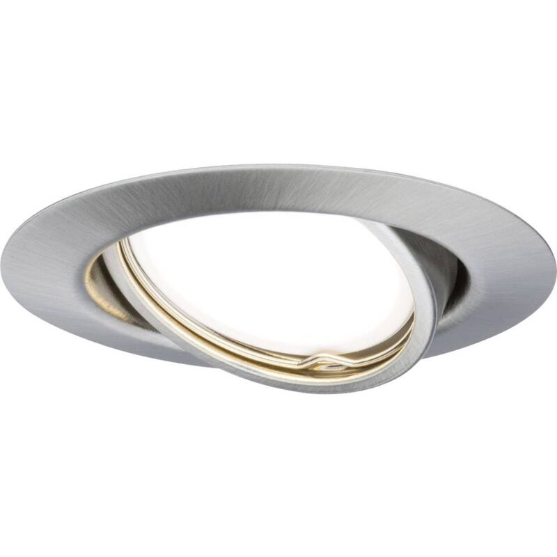foto del prodotto paulmann 93412 base lampada da incasso led monocolore gu10 5 w ferro spazzolato 