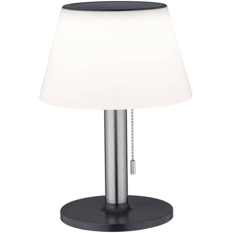 foto del prodotto paulmann 94309 lampada solare da tavolo 0.8 w bianco caldo acciaio inox