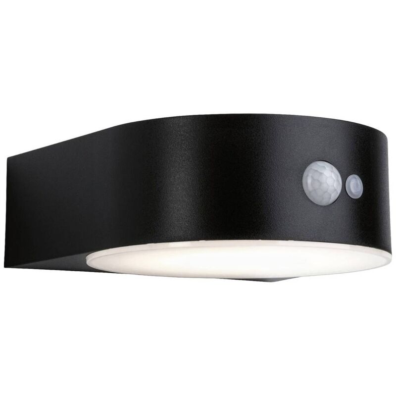 foto del prodotto paulmann 94570 eileen lampada solare da parete 5.5 w bianco caldo nero