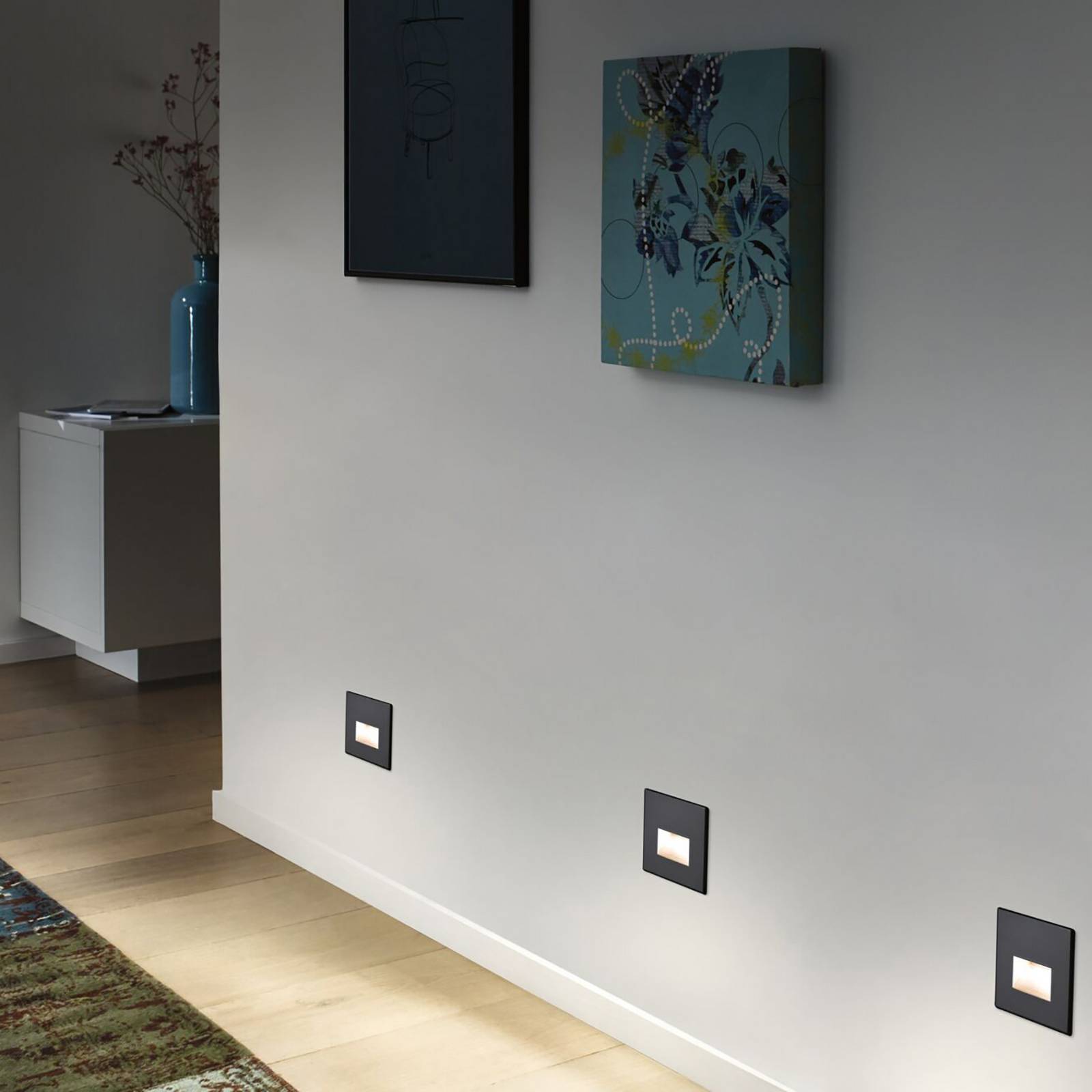 foto del prodotto paulmann applique a led da incasso edge, nero