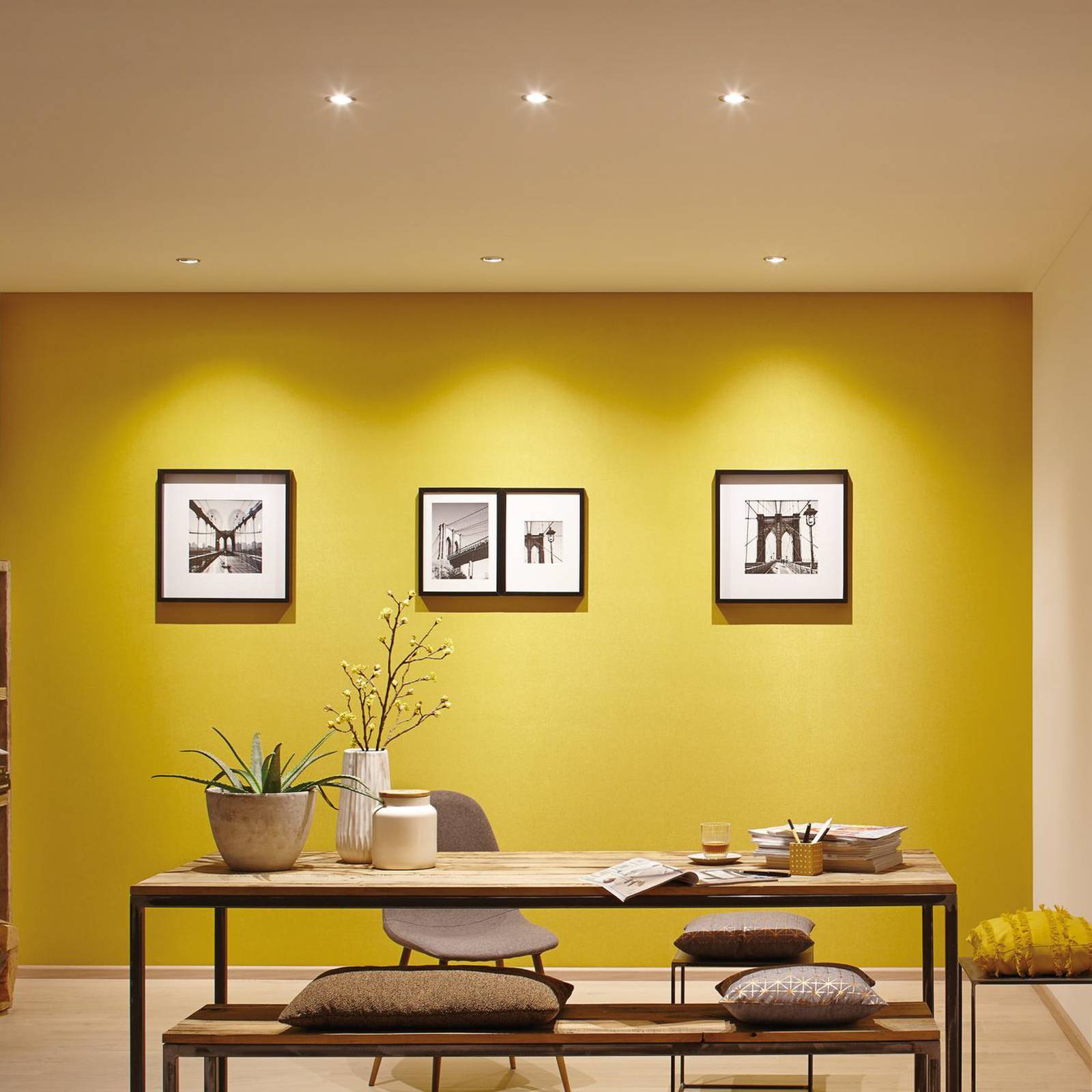 foto del prodotto paulmann base spot da incasso gu10 set 3x, bianco