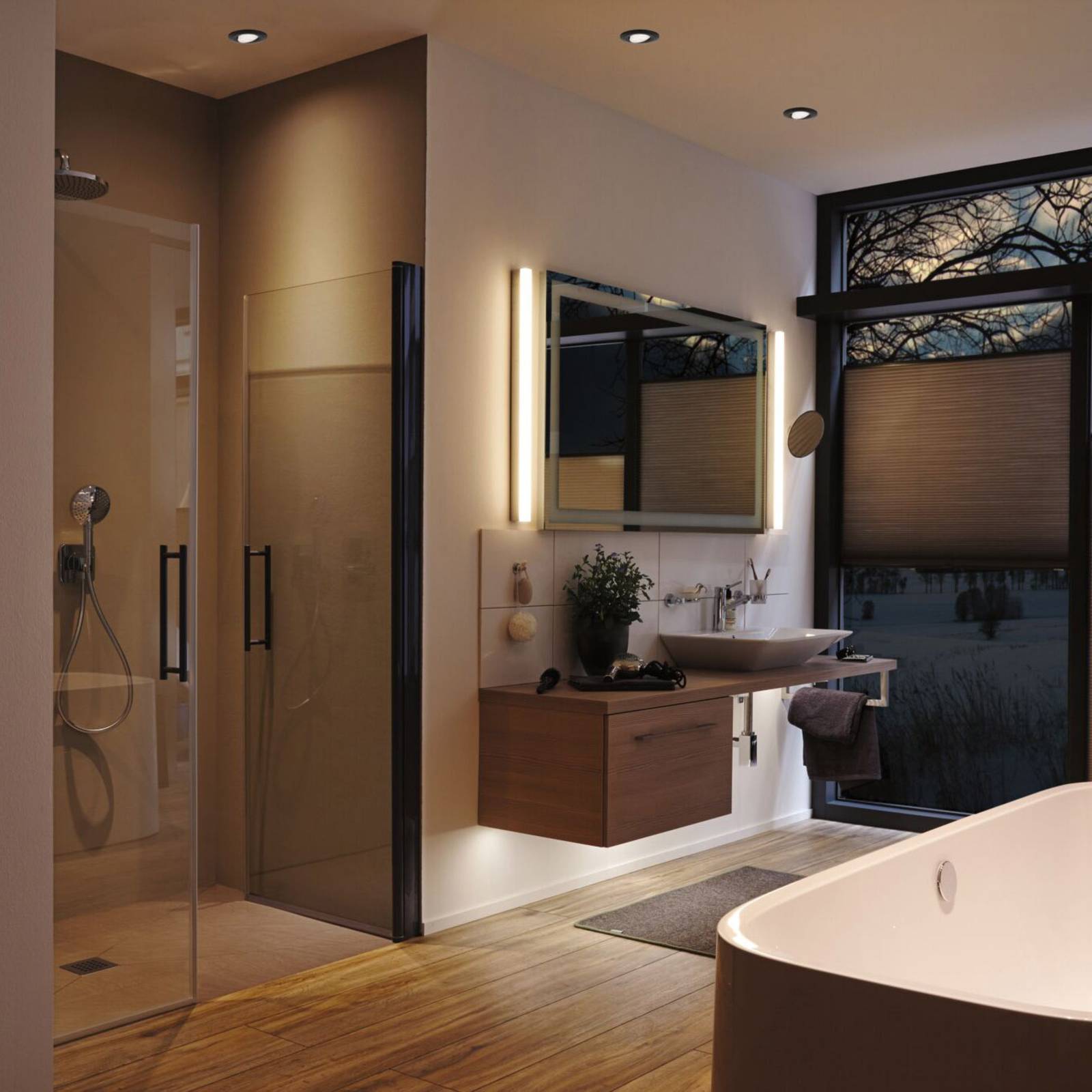 foto del prodotto paulmann calla girevole on off 9cm 840 nero 3 pezzi