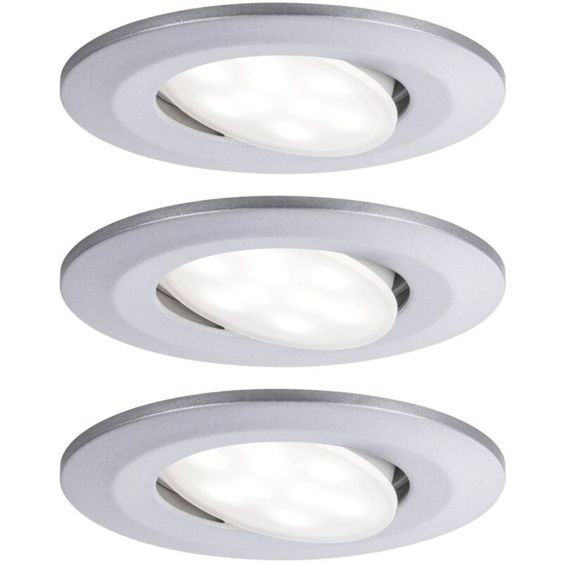 foto del prodotto paulmann calla lampada a led da incasso per bagno kit da 3 18 w ip65 cromo opaco 