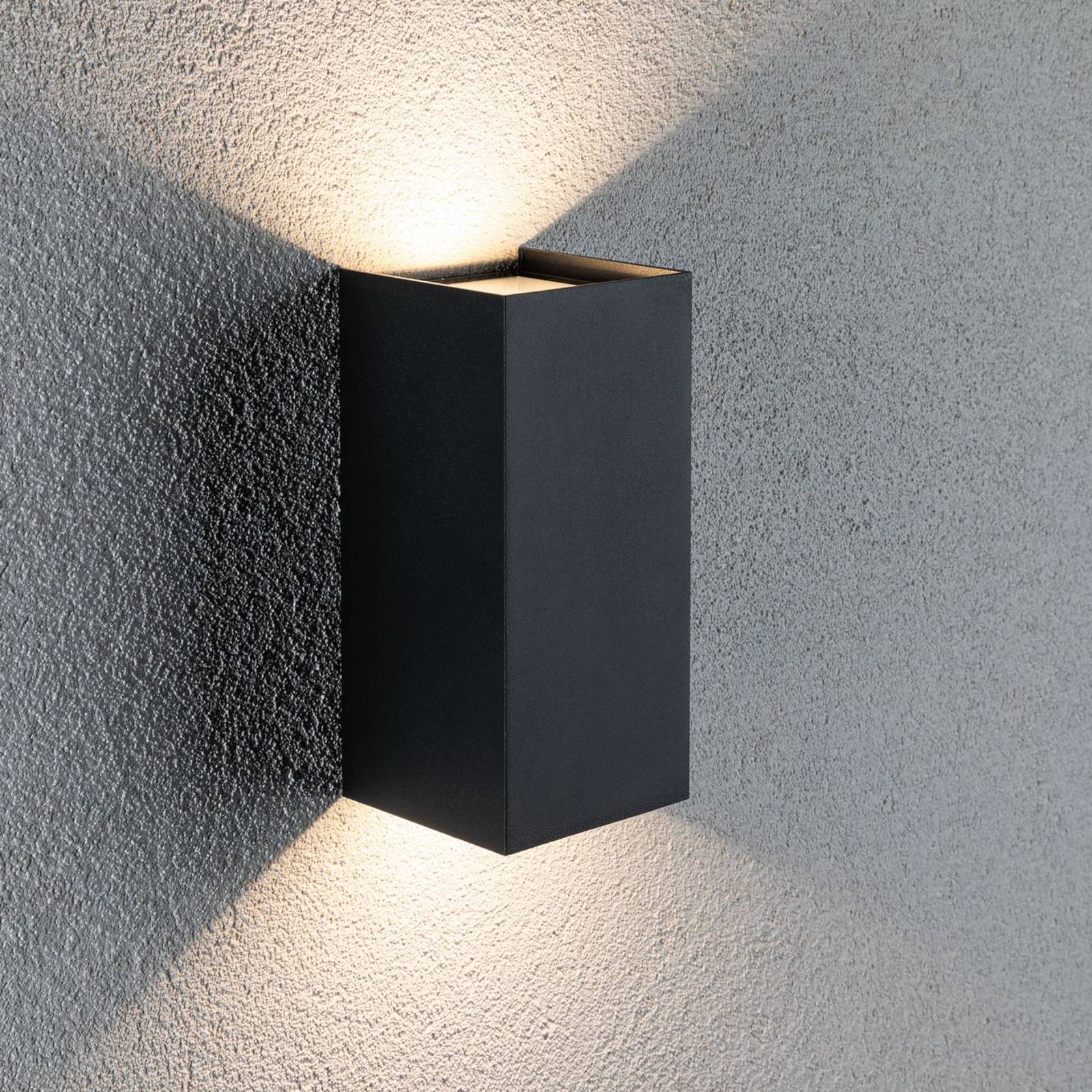foto del prodotto paulmann flame applique 2 luci 22cm antracite