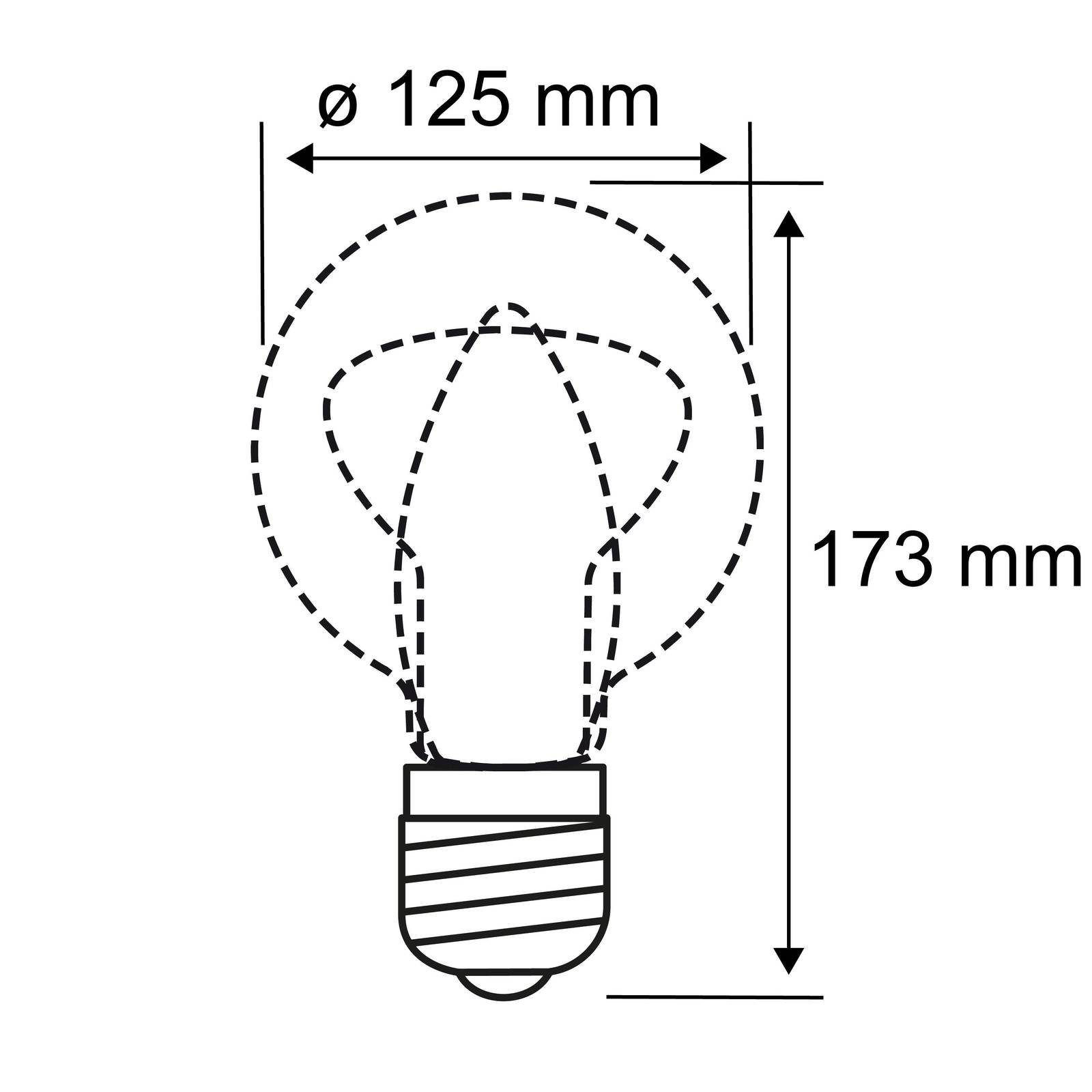 foto del prodotto paulmann lampada led in vetro e27 9w g125 fil 2.700k opale dimmerabile