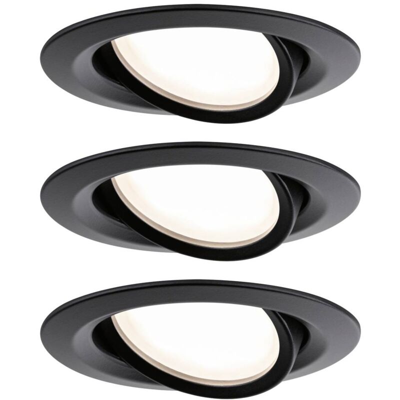 foto del prodotto paulmann licht paulmann 93080 set nova plus lampada led da incasso led monocolore 18 w nero