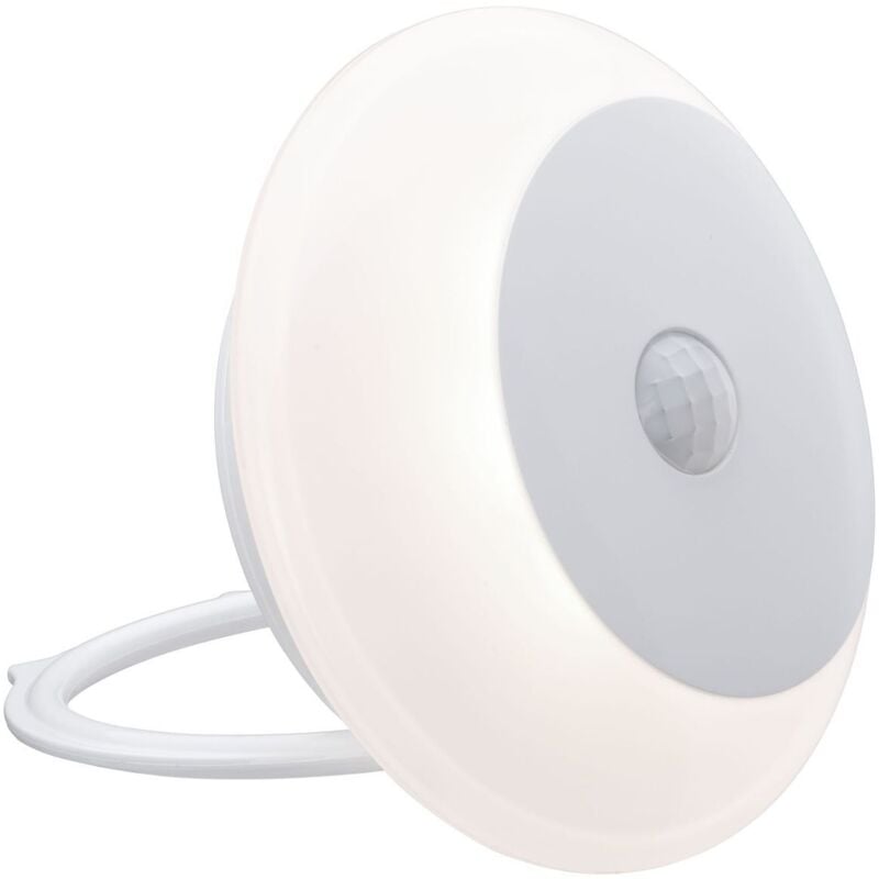foto del prodotto paulmann luce notturna tonda a led con sensore di movimento 0,7w luce calda 3000k a batteria colore bianco 92492