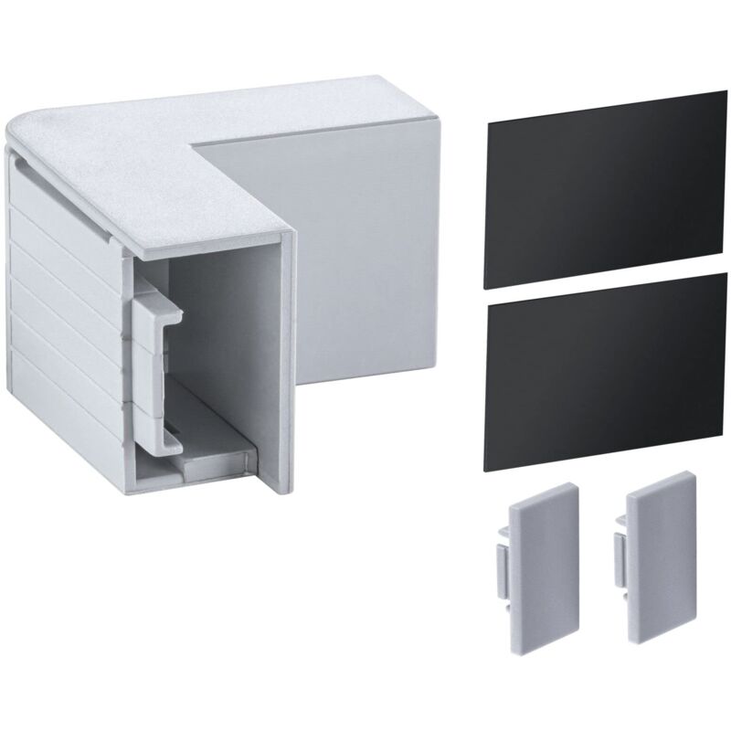 foto del prodotto paulmann lumitiles 78409 copertura per angolo interno, 4 cm, colore grigio telega, protezione dagli spruzzi d acqua, sistema di illuminazione in