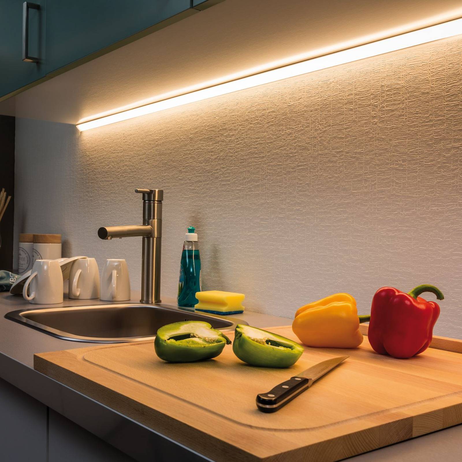 foto del prodotto paulmann maxled 500 striscia ip44 1m bianco caldo