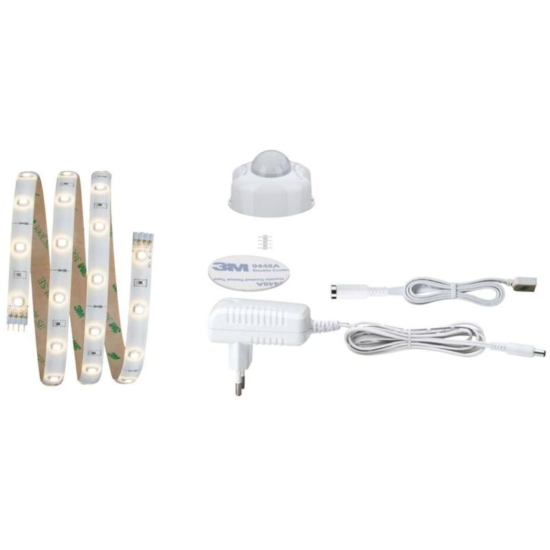 foto del prodotto paulmann night comfort 70955 kit completo striscia led con sensore di movimento con spina 12 v 1 m bianco caldo 1 pz.