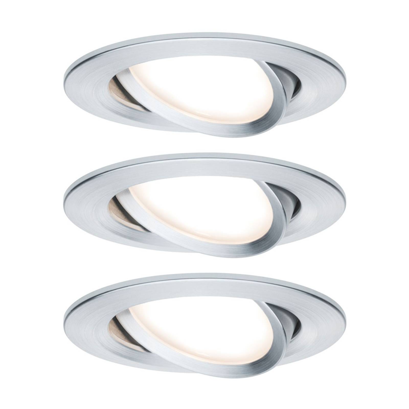 foto del prodotto paulmann nova coin 3 faretti led tondi, alluminio