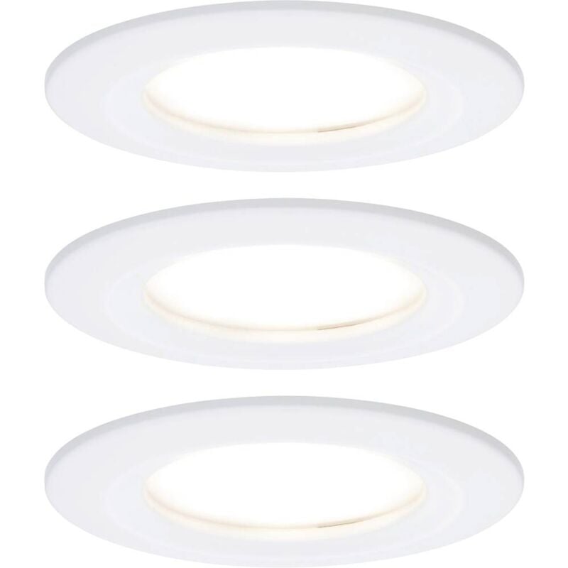 foto del prodotto paulmann nova lampada da incasso per bagno kit da 3 led monocolore led 18 w ip44 bianco opaco