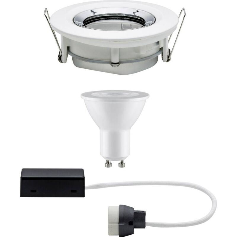 foto del prodotto paulmann nova lampada da incasso per bagno led monocolore gu10 7 w ip65 bianco opaco, cromo