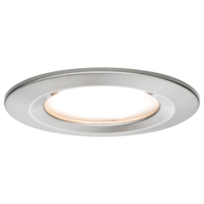 foto del prodotto paulmann nova lampada da incasso per bagno led monocolore led 6 w ip44 ferro spazzolato 
