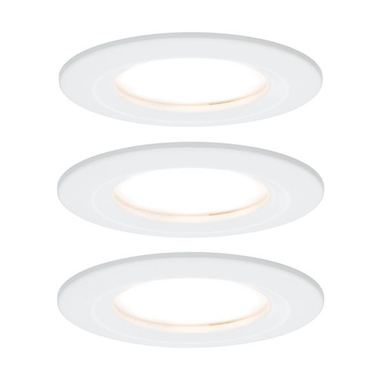 foto del prodotto paulmann nova led incasso 3x fisso, bianco
