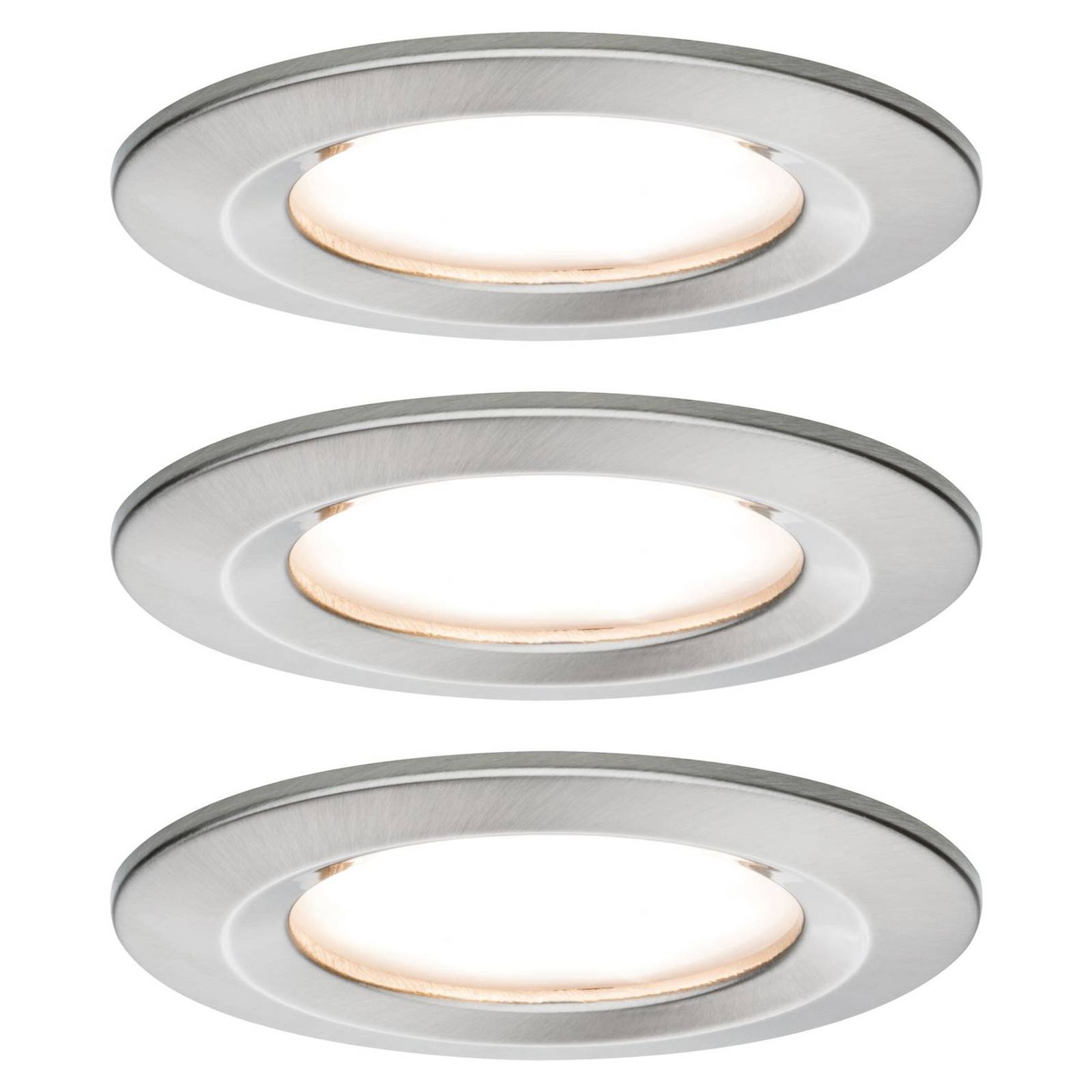 foto del prodotto paulmann nova led incasso 3x fisso, ferro