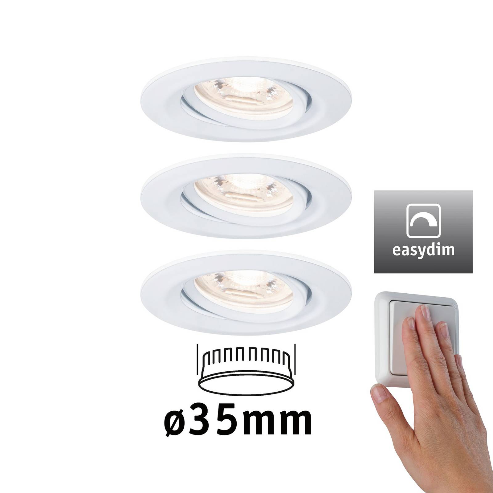 foto del prodotto paulmann nova mini plus led easydim 3x bianco