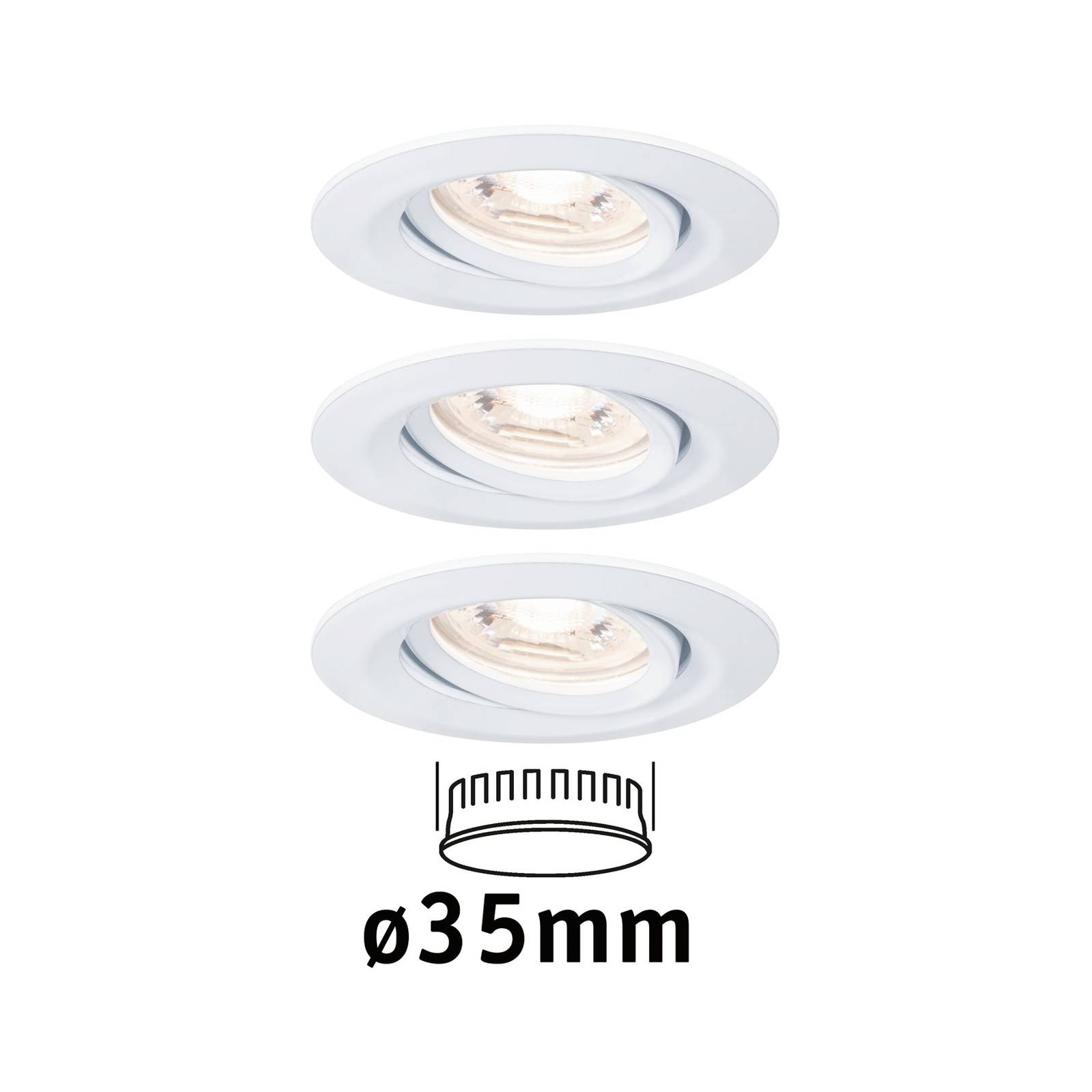 foto del prodotto paulmann nova mini spot 3x orientabile bianco