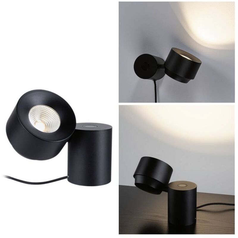 foto del prodotto paulmann pane i 79776 lampada da tavolo led led monocolore 3 w nero