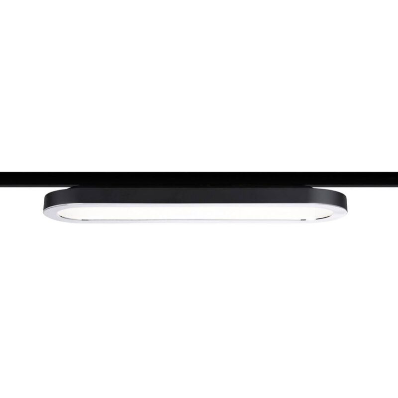 foto del prodotto paulmann panel loop lampada per sistema su binario urail led a montaggio fisso 7 w led monocolore nero opaco , cromo
