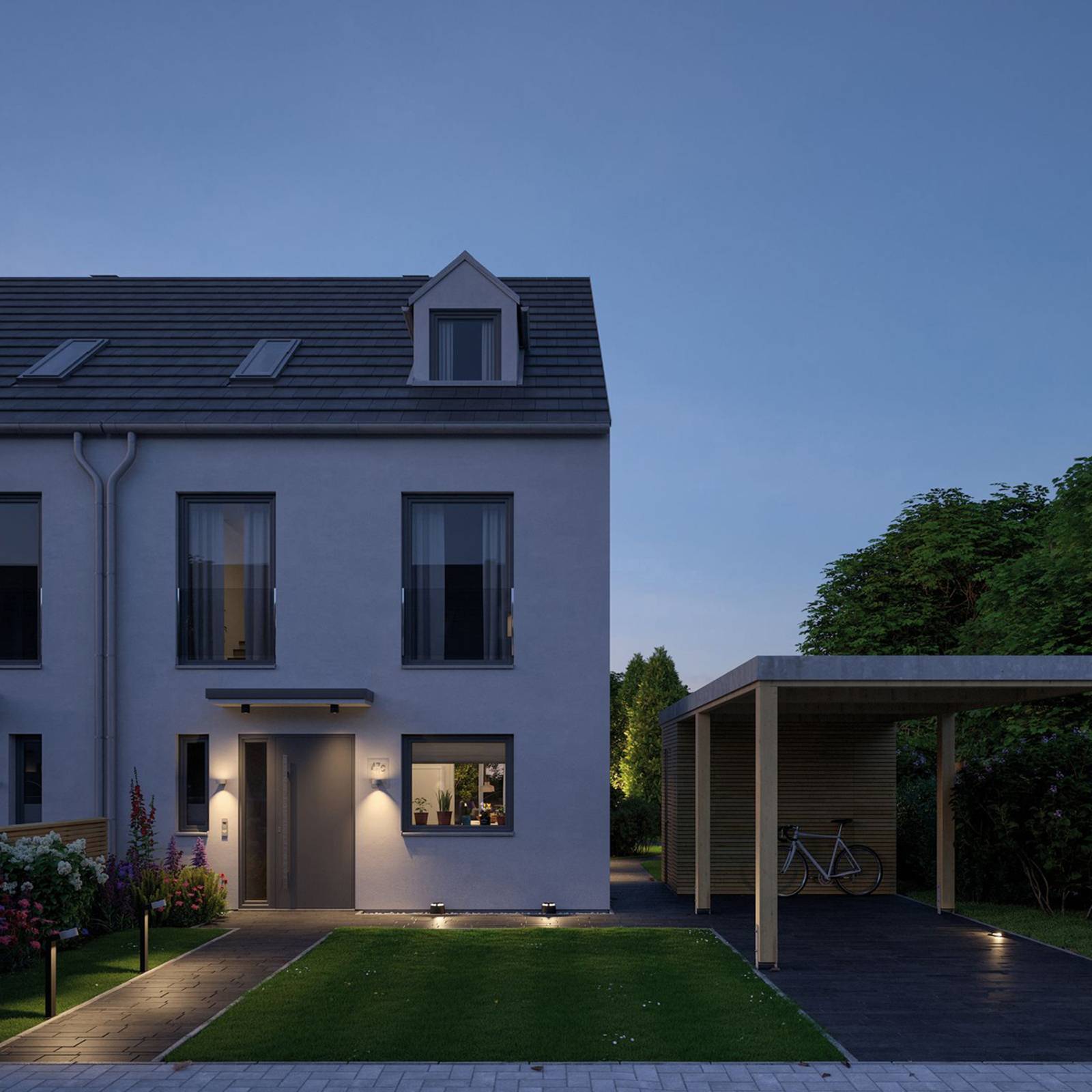 foto del prodotto paulmann plug shine lampada da pavimento led 93917 2x3w