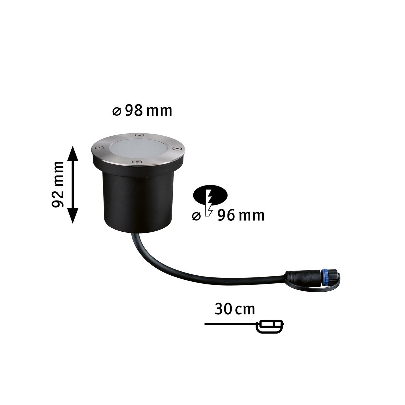 foto del prodotto paulmann plug shine luci da incasso led 4,5w 1 unità