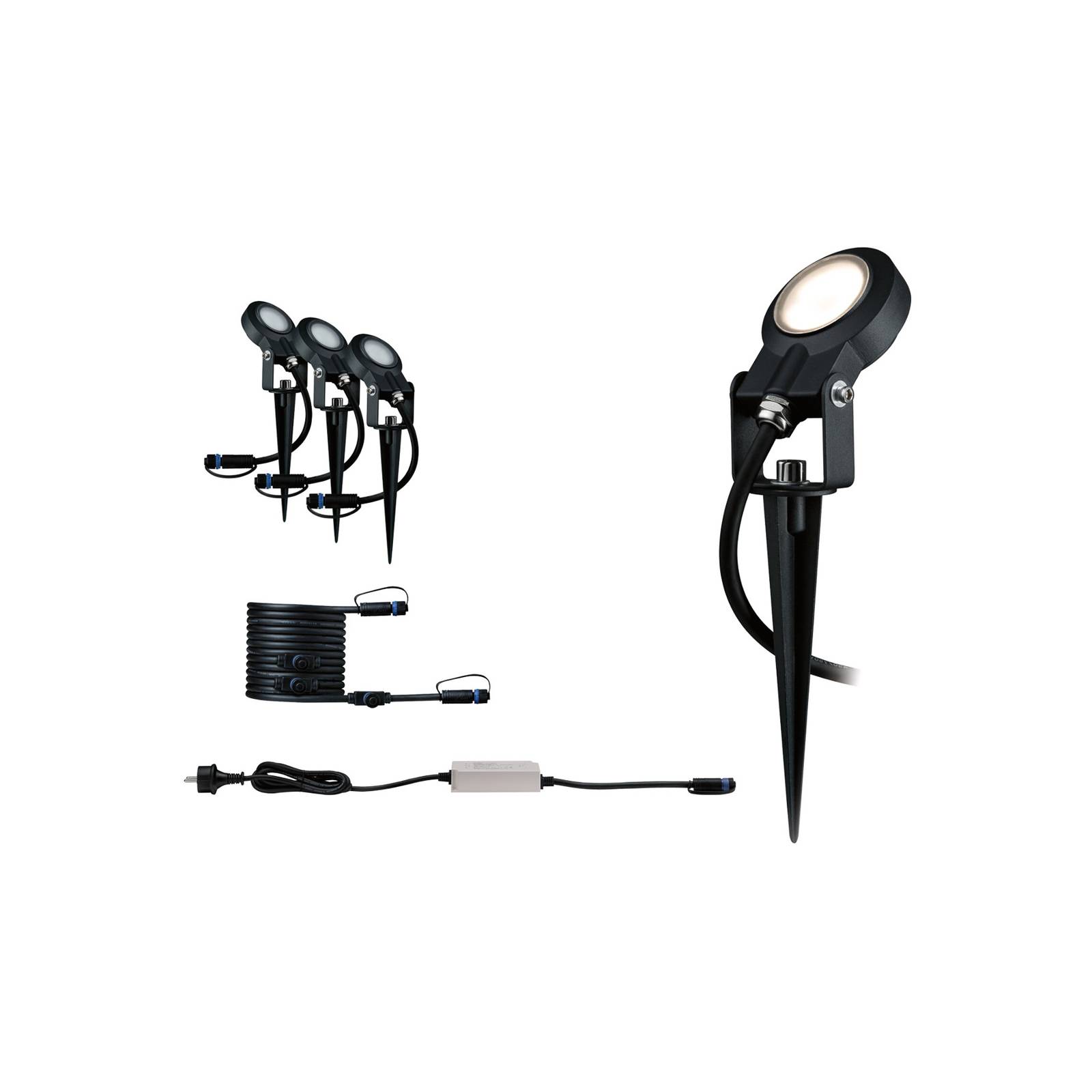 foto del prodotto paulmann plug shine sting 3.000k set di base da 3