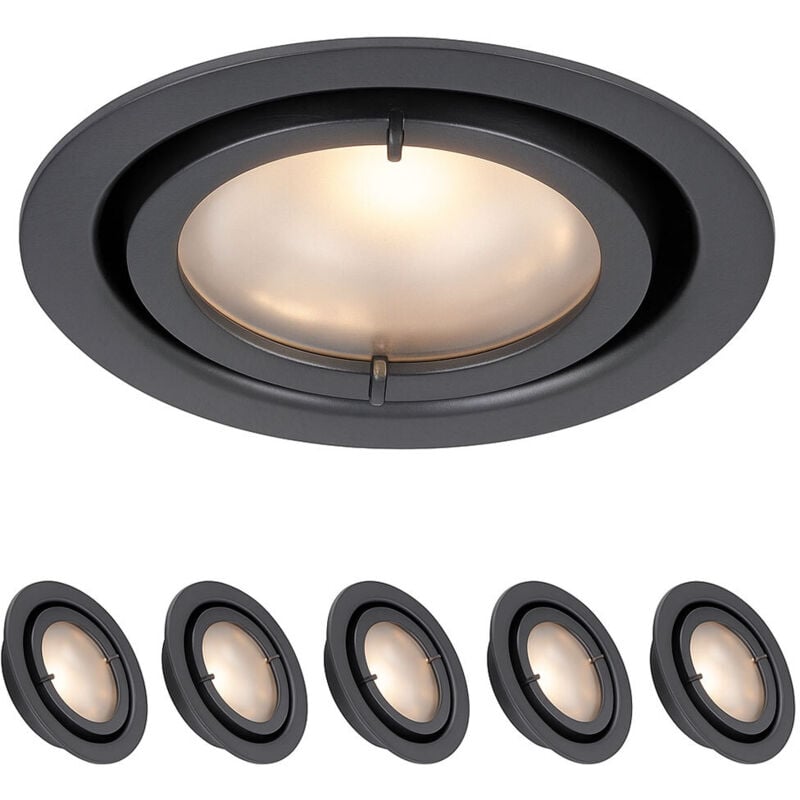 foto del prodotto paulmann set di 5 faretti da incasso per mobili illuminazione girevole cromo 935.15