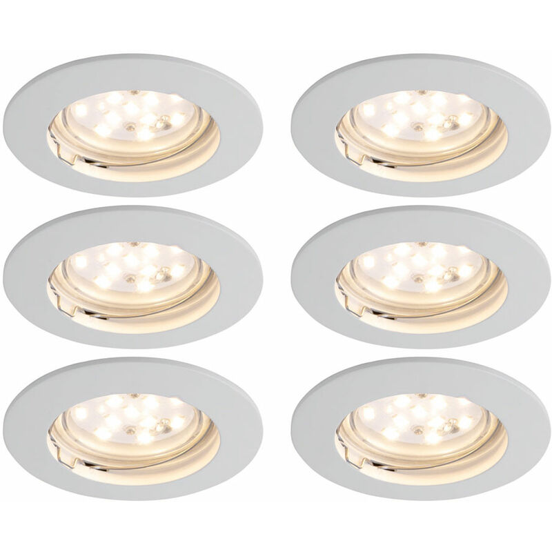foto del prodotto paulmann set di 6 luci da incasso, faretti, illuminazione in alluminio, girevole 994.73