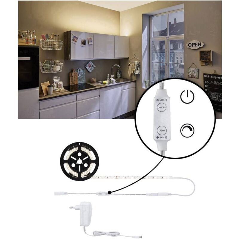 immagine 0 del prodotto paulmann simpled 78955 kit completo striscia led con spina 24 v 1.5 m bianco caldo 1 pz.