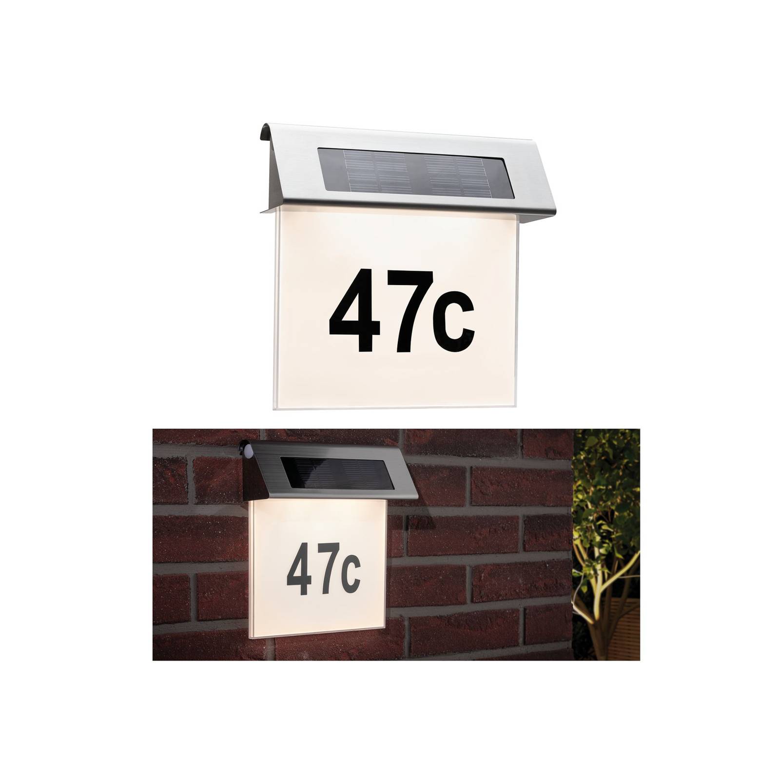 foto del prodotto paulmann solar numero civico con luce led, ip44