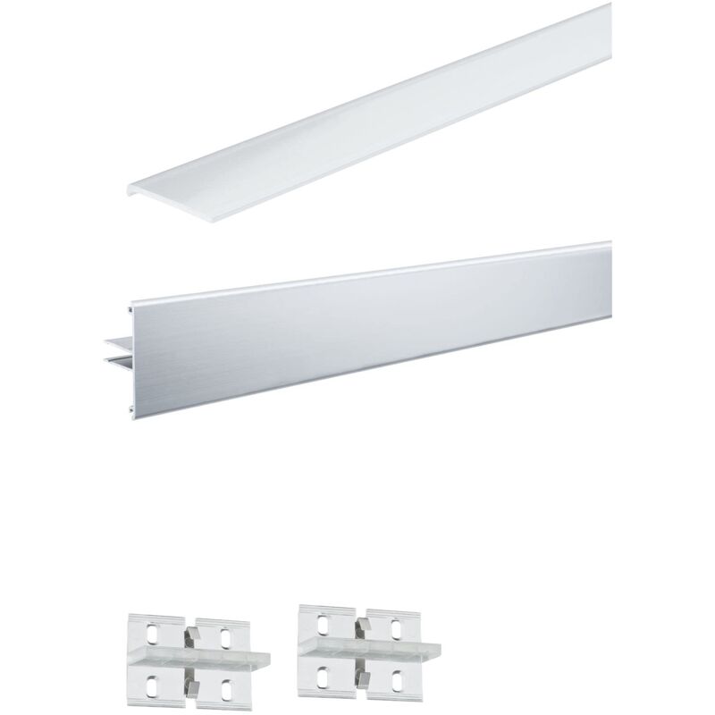 foto del prodotto paulmann stripe duo 70520 set di profili in alluminio anodizzato con 2 clip e diffusore, 1 m