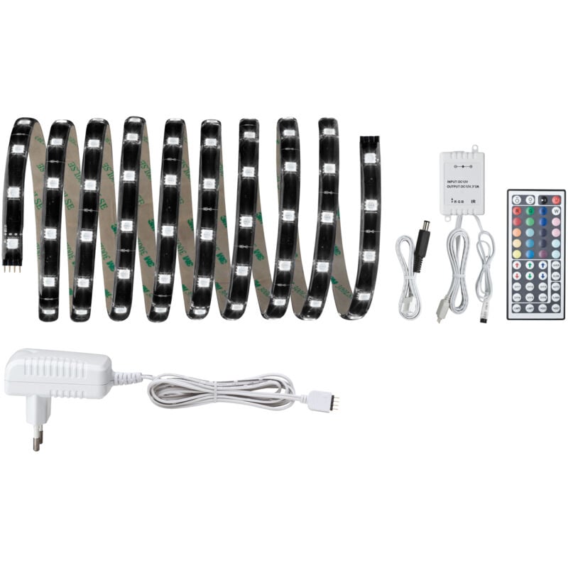 foto del prodotto paulmann striscia led adesiva 3mt 1x28,8w led rgb spina alimentazione e telecomando per cambio colori