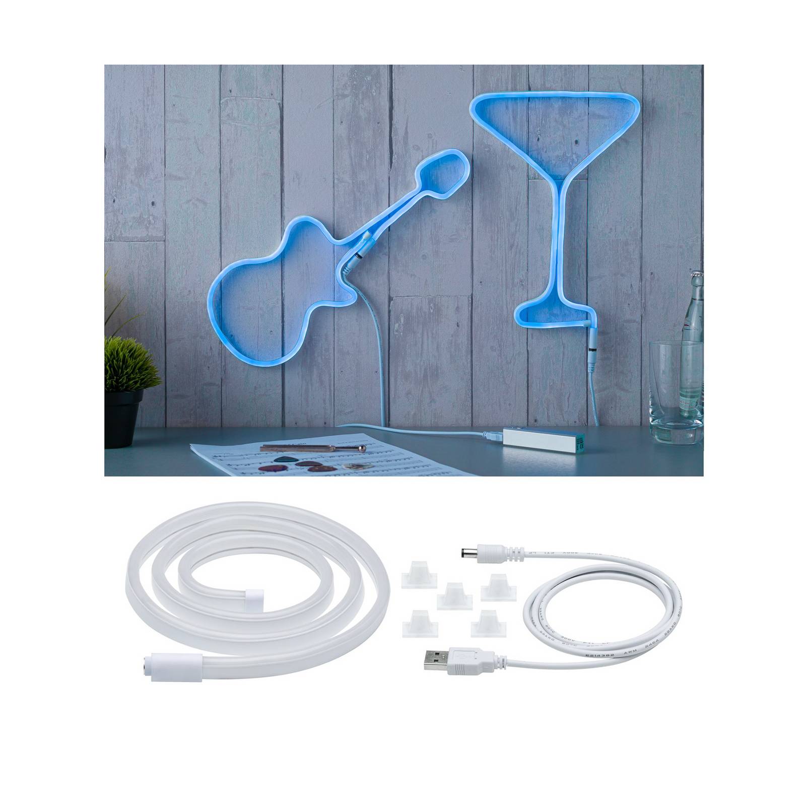 foto del prodotto paulmann striscia led neon colorflex usb 1 m blu