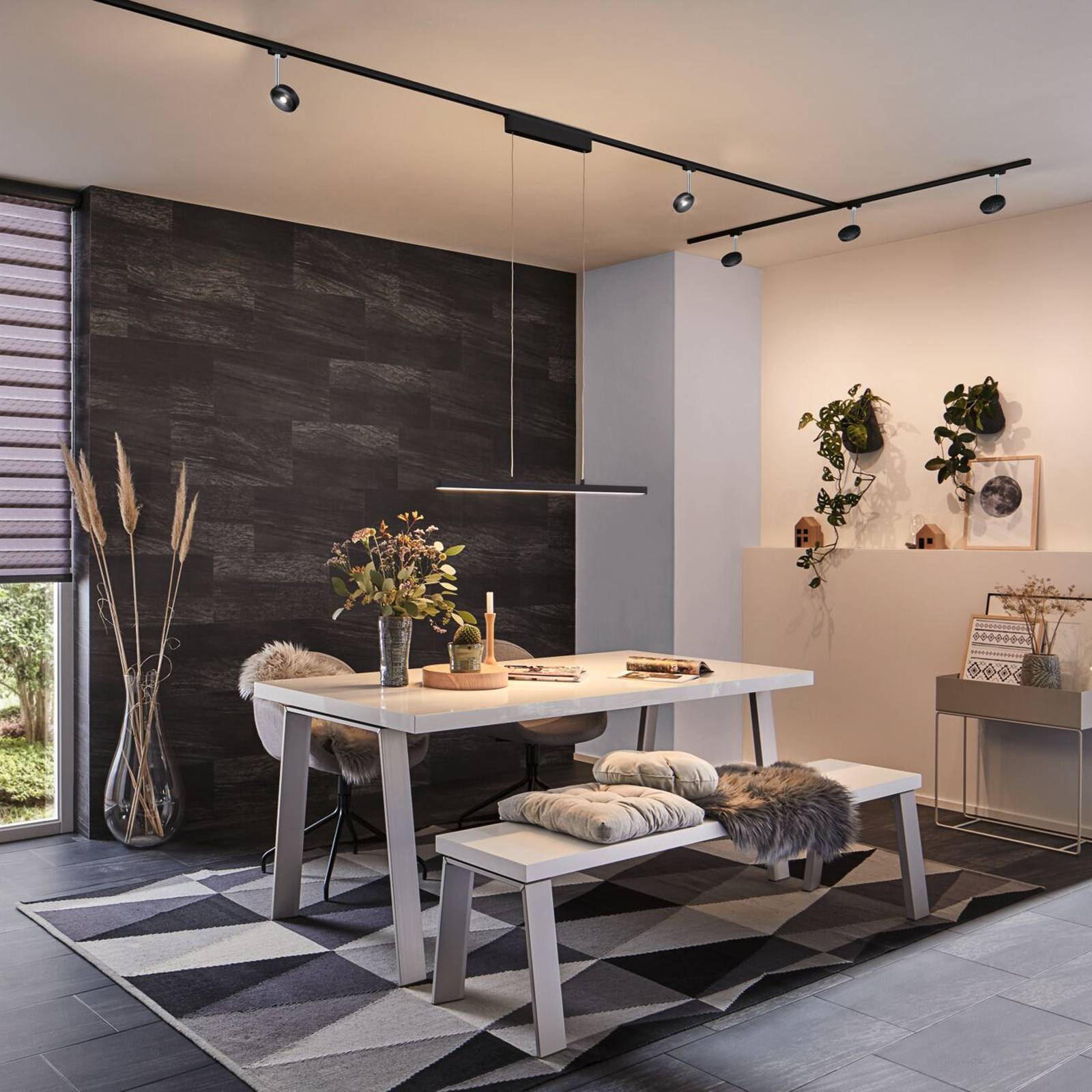 foto del prodotto paulmann urail lento led sospesa zigbee cct nero