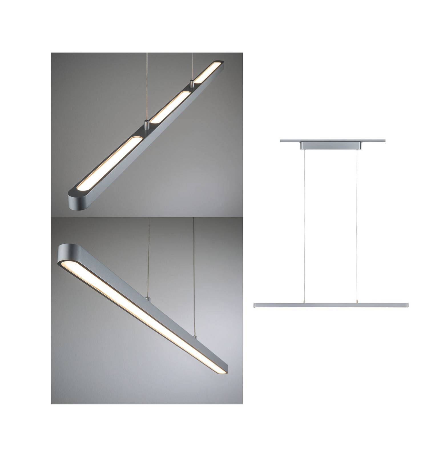 foto del prodotto paulmann urail sospensione led lento cromo satin