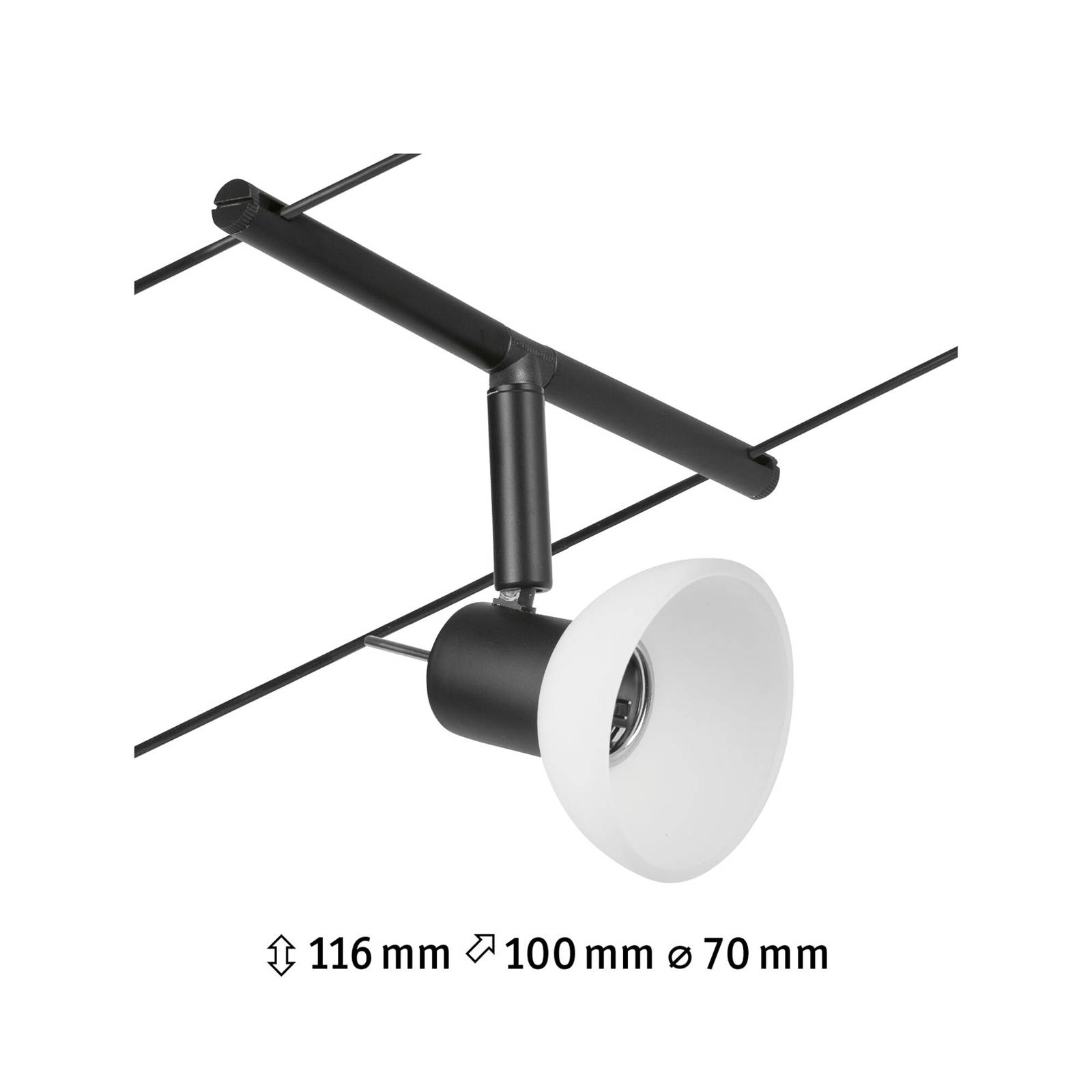 foto del prodotto paulmann wire sheela spot per sistema funi nero