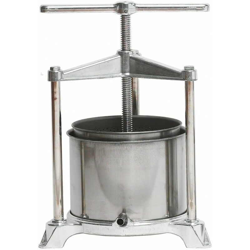foto del prodotto pavi torchietto premitutto in alluminio pressofuso brillantato per alimenti con raccoglitore in acciaio inox.