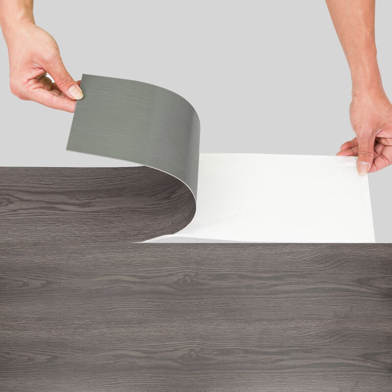 foto del prodotto pavimenti in pvc tappeti per interni pavimenti in vinile antiscivolo rovere notte. circa 10m swanew