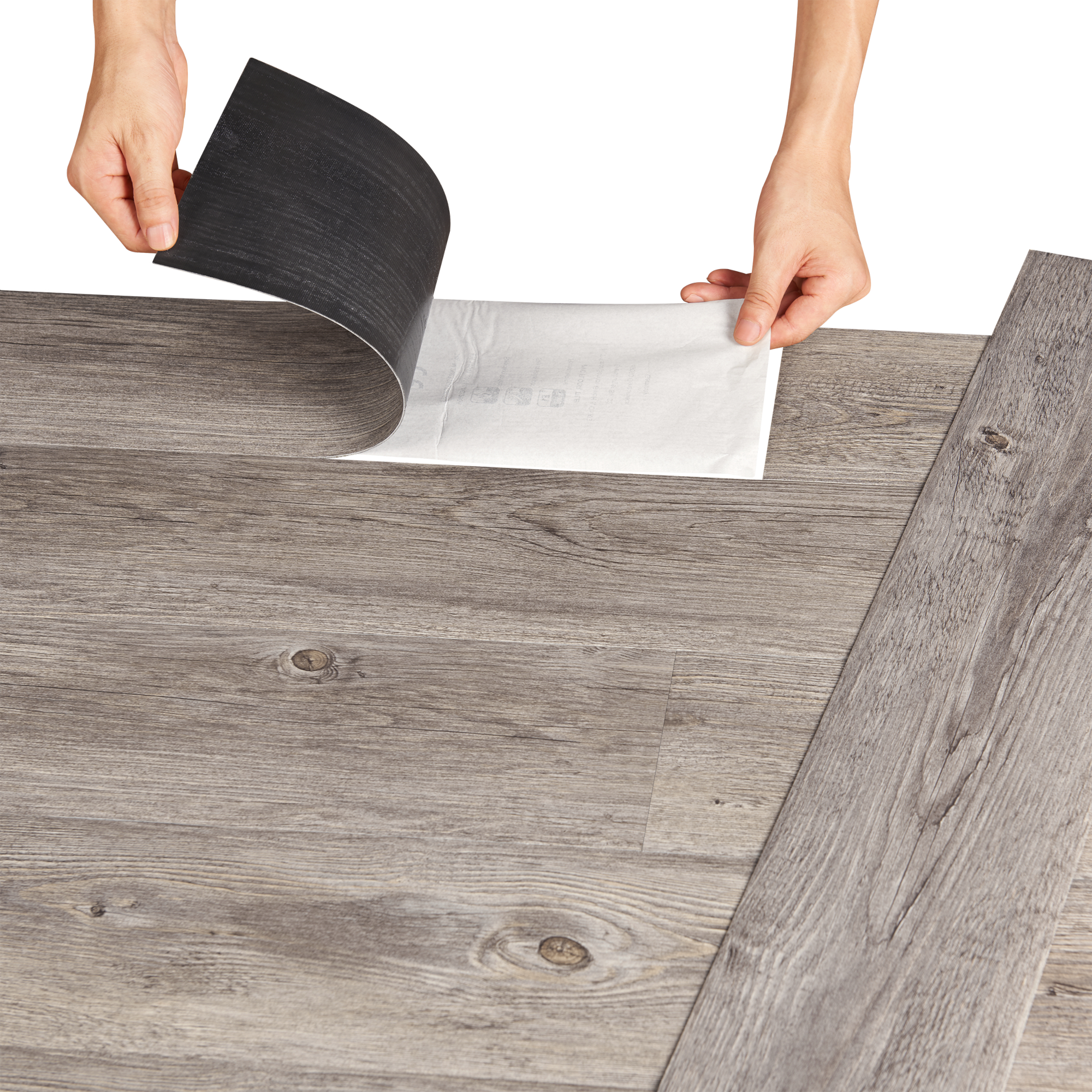 foto del prodotto pavimento adesivo vanola in pvc per spazi interni 42 listoni 5,85 m effetto rovere 39 grey alaska 39 neu.holz